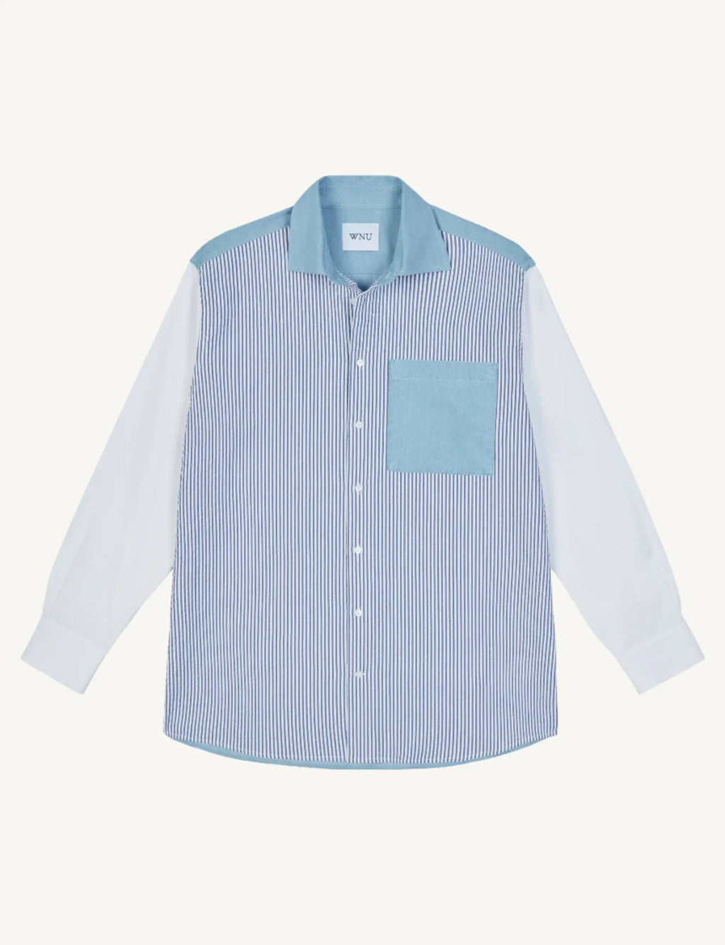 The Oversized: Chambray, Blue Patchwork