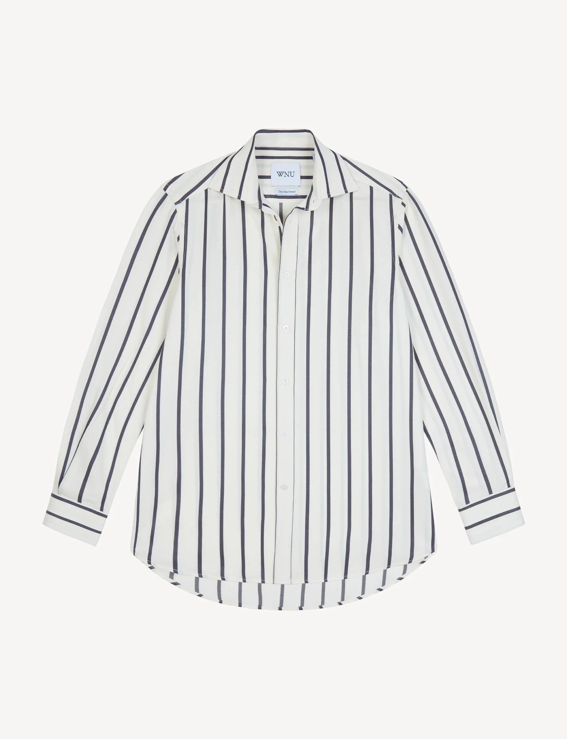 The Boyfriend: TENCEL™ Lyocell, Charcoal Stripe