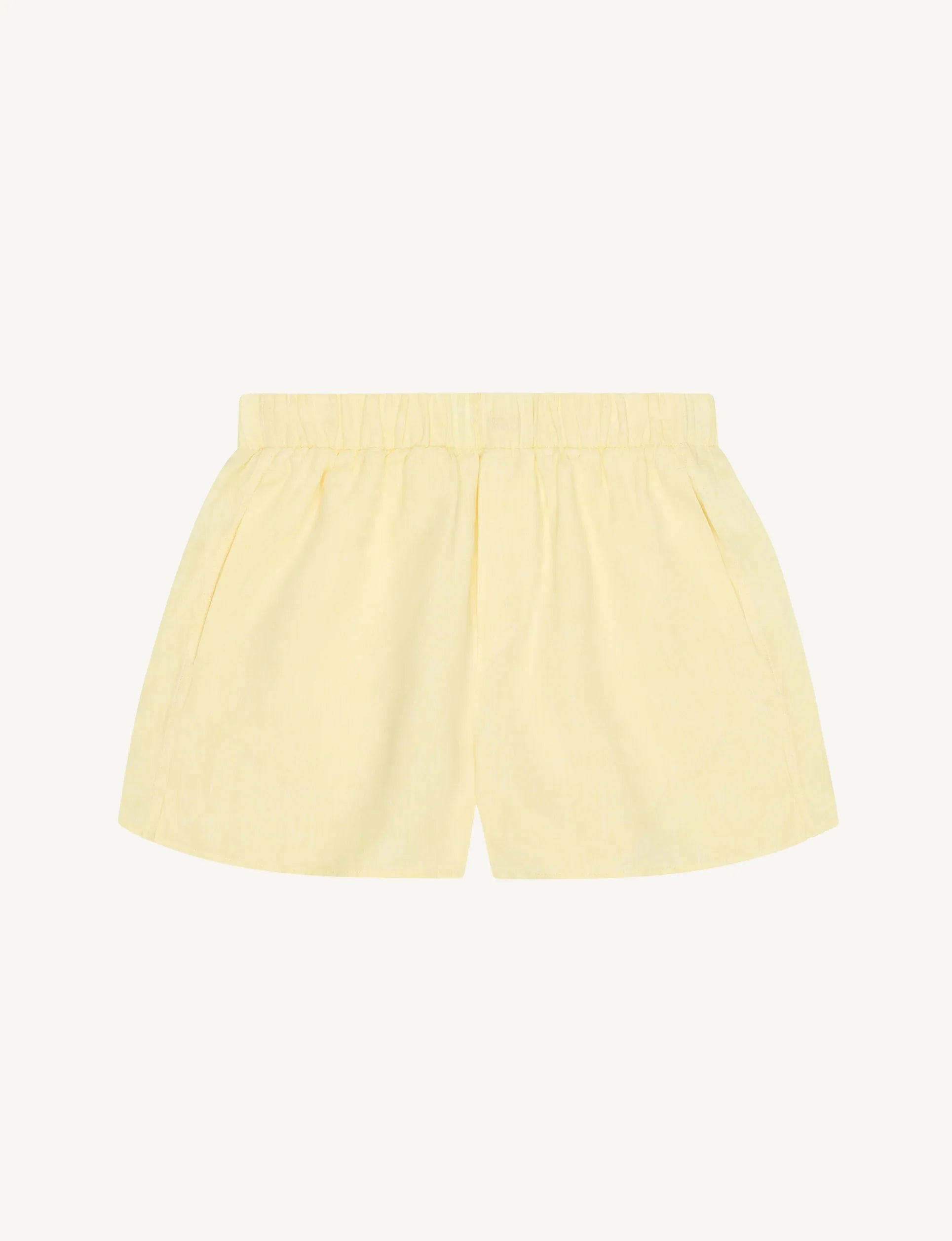 The Boxer: Linen, Lemon Yellow