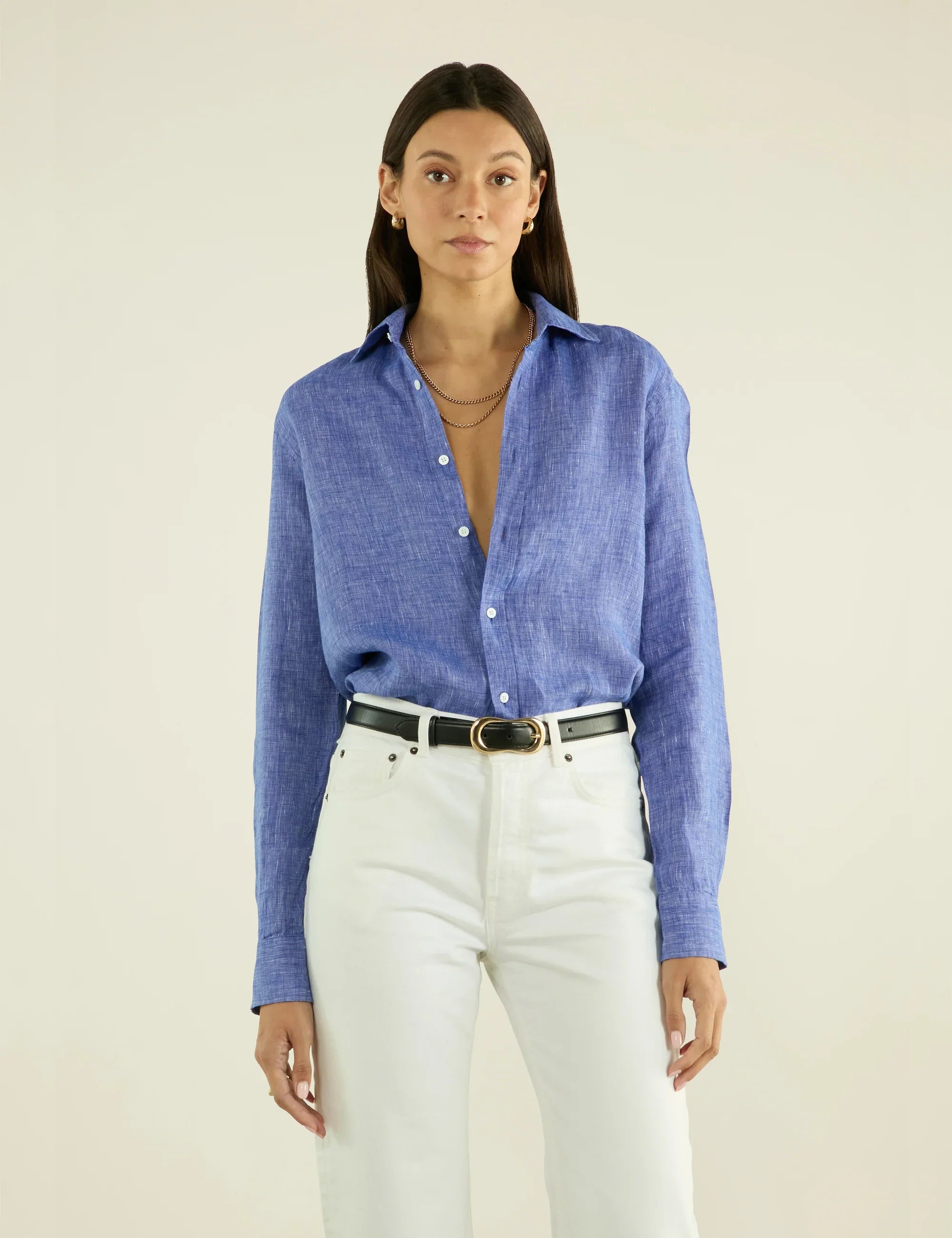 The Boyfriend: Linen, Lapis Blue