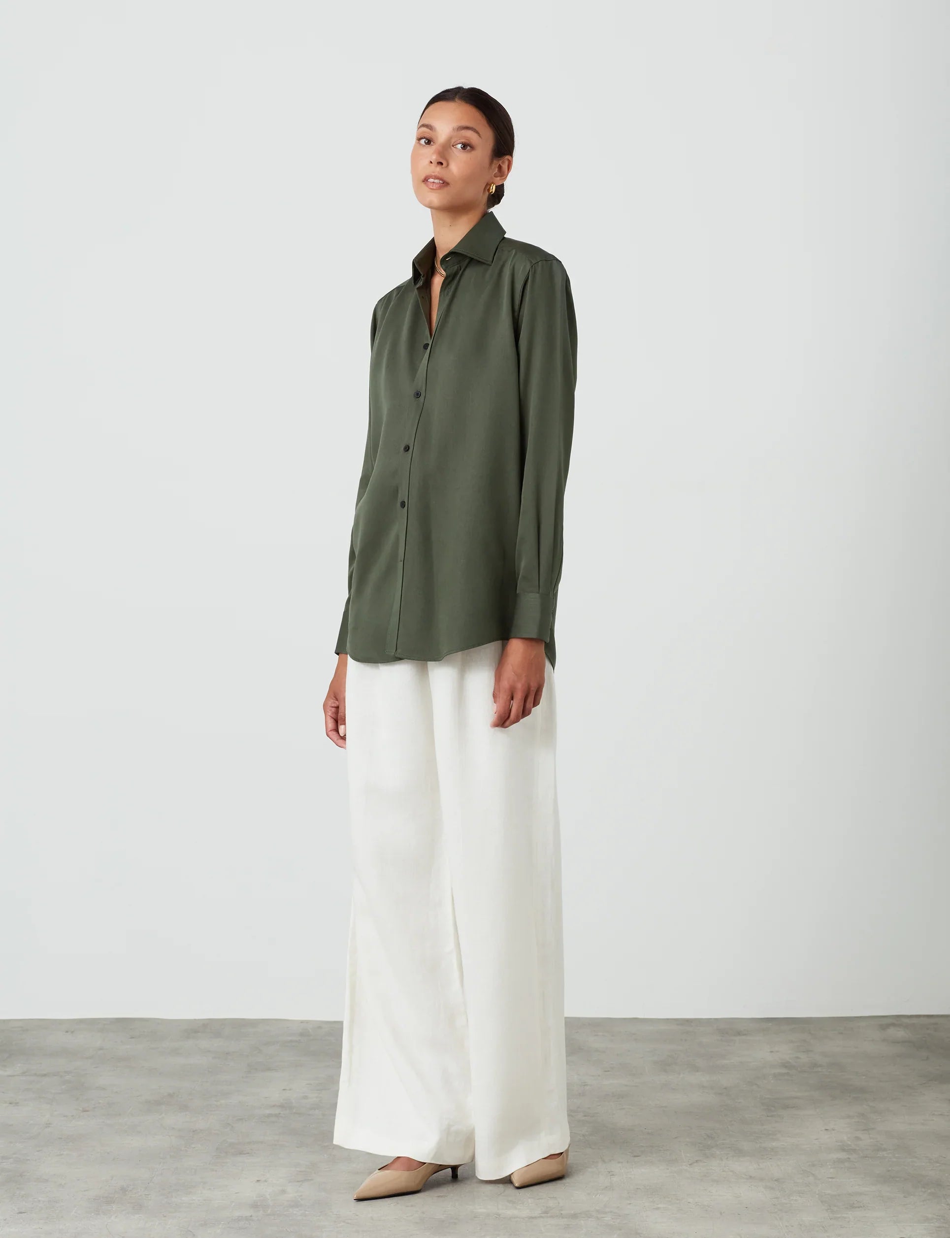 The Boyfriend: TENCEL™ Lyocell, Khaki