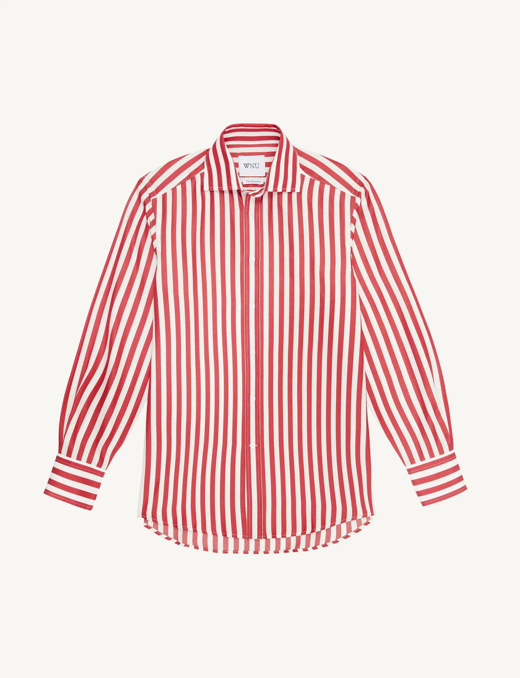 The Boyfriend: TENCEL™ Lyocell, Maple Red Stripe