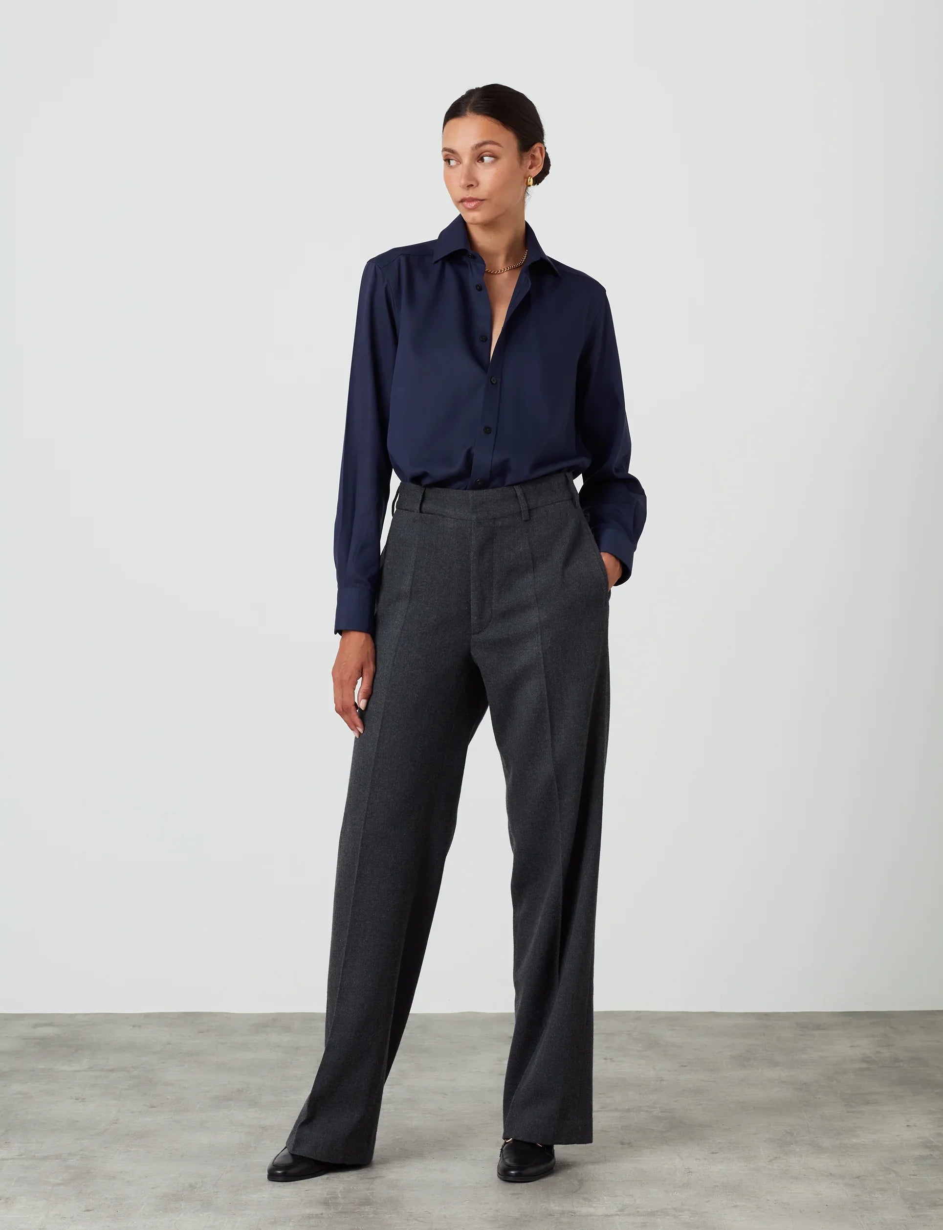 The Boyfriend: TENCEL™ Lyocell, Navy Blue