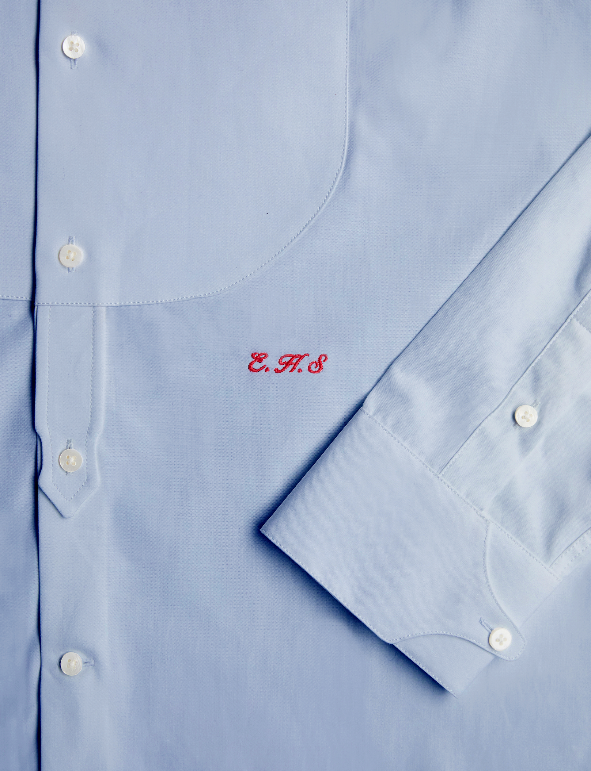 The Dress Shirt Curved Bib: Poplin, Sky Blue