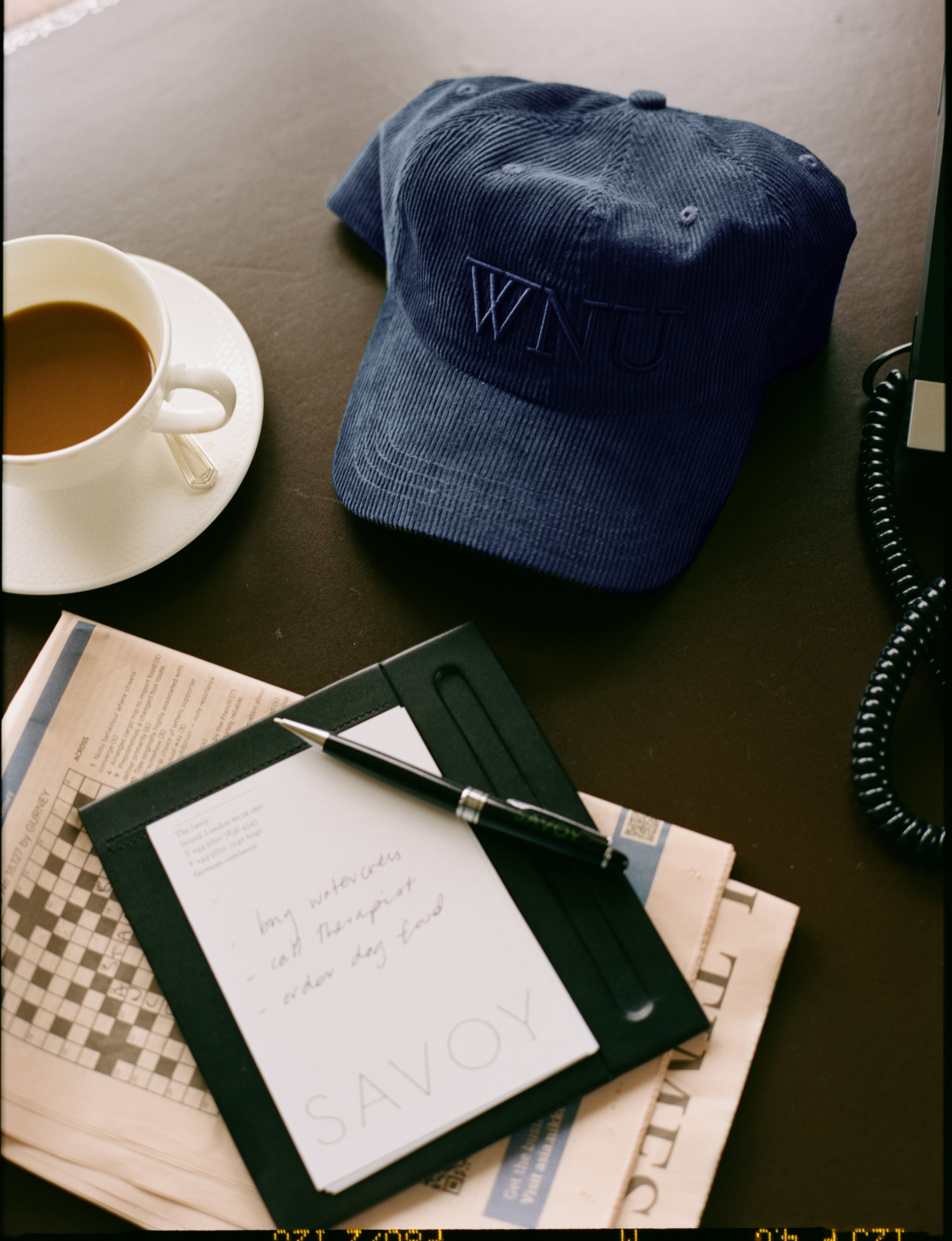 The Cap: Cotton Corduroy, Navy Blue