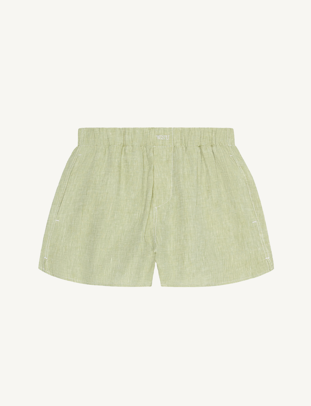The Boxer: Linen, Sage Green