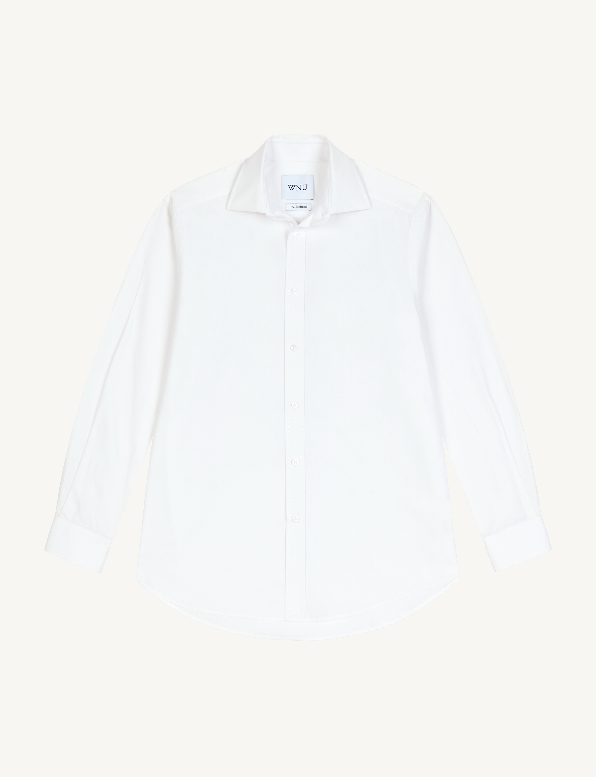 The Boyfriend: Fine Poplin, White
