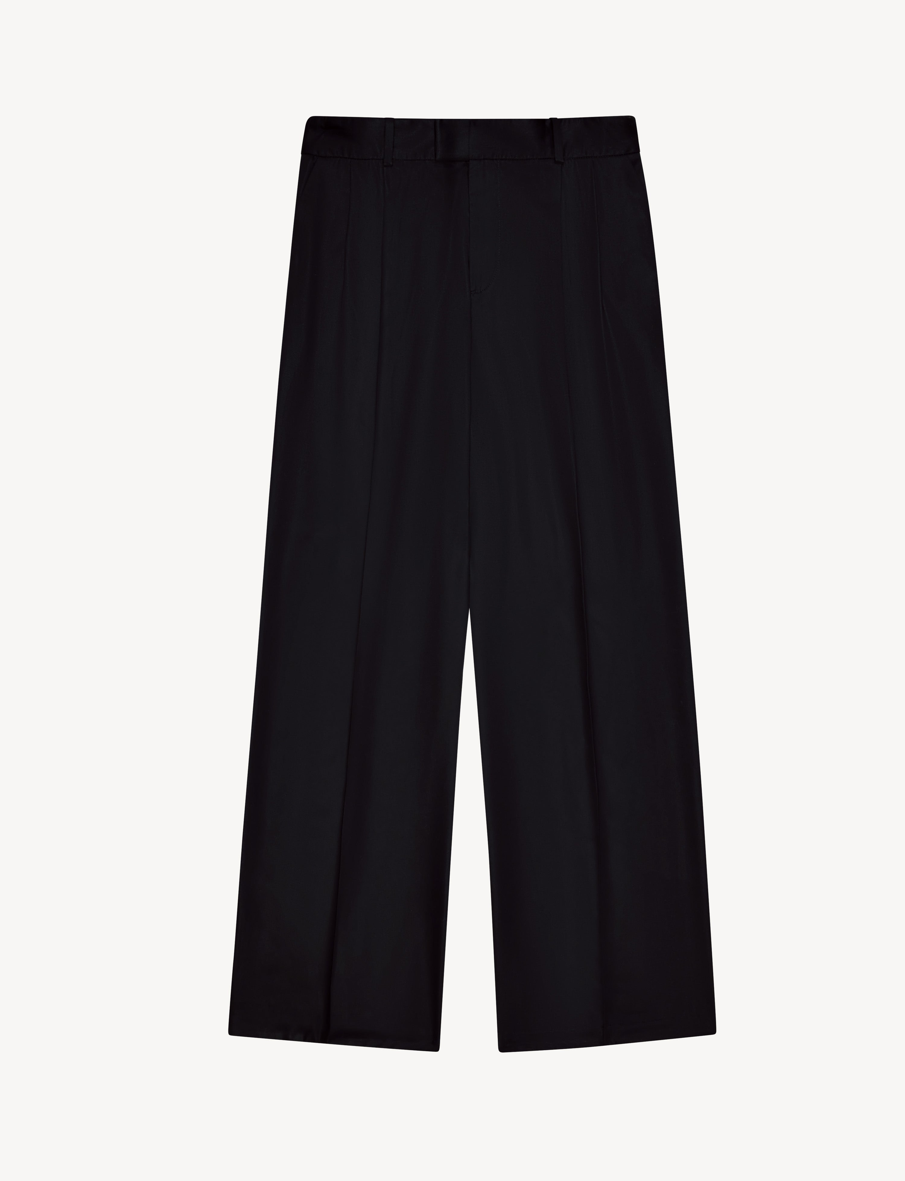 Rampling Trouser: TENCEL™ Lyocell Satin, Black