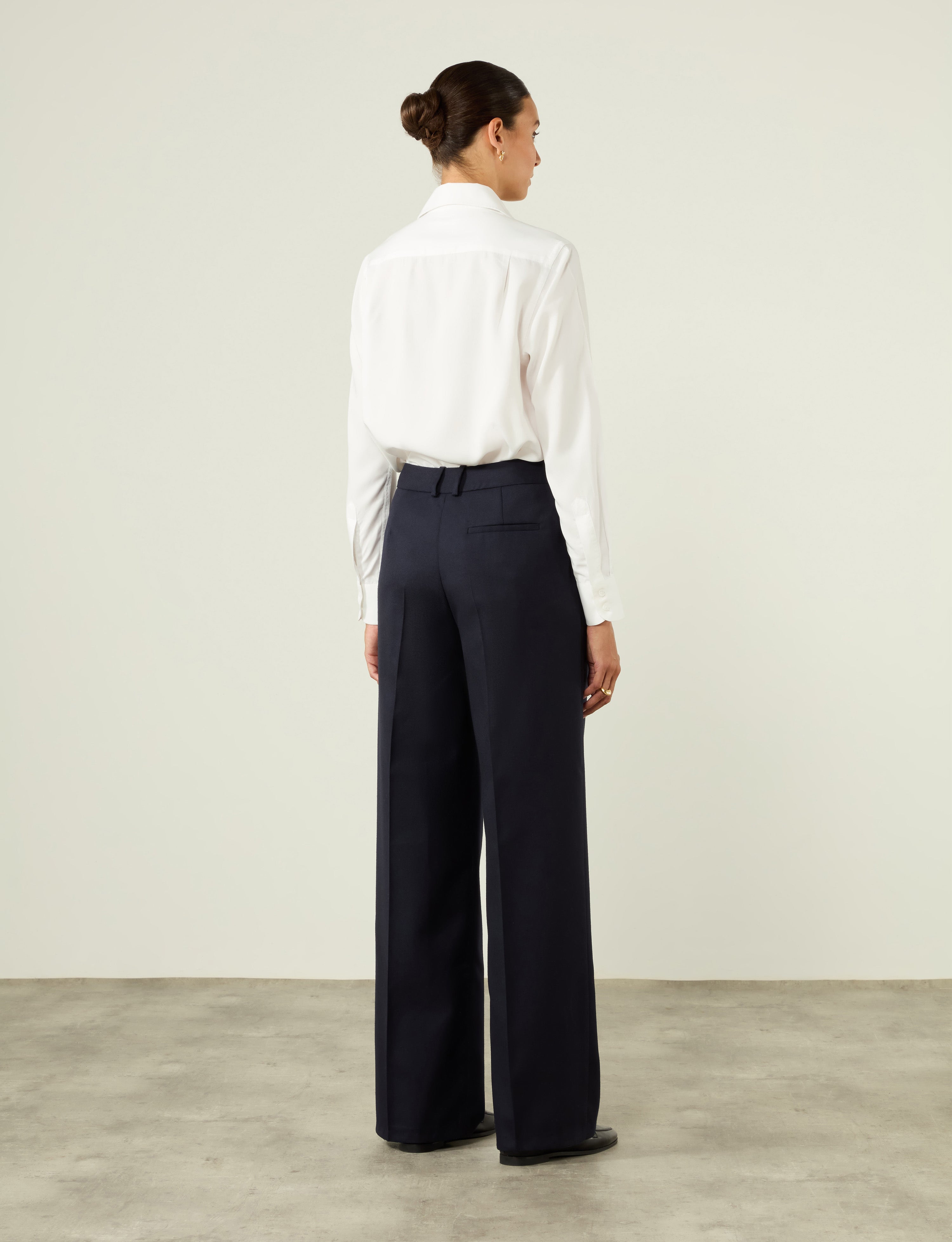 Rampling Trouser: Wool, Navy