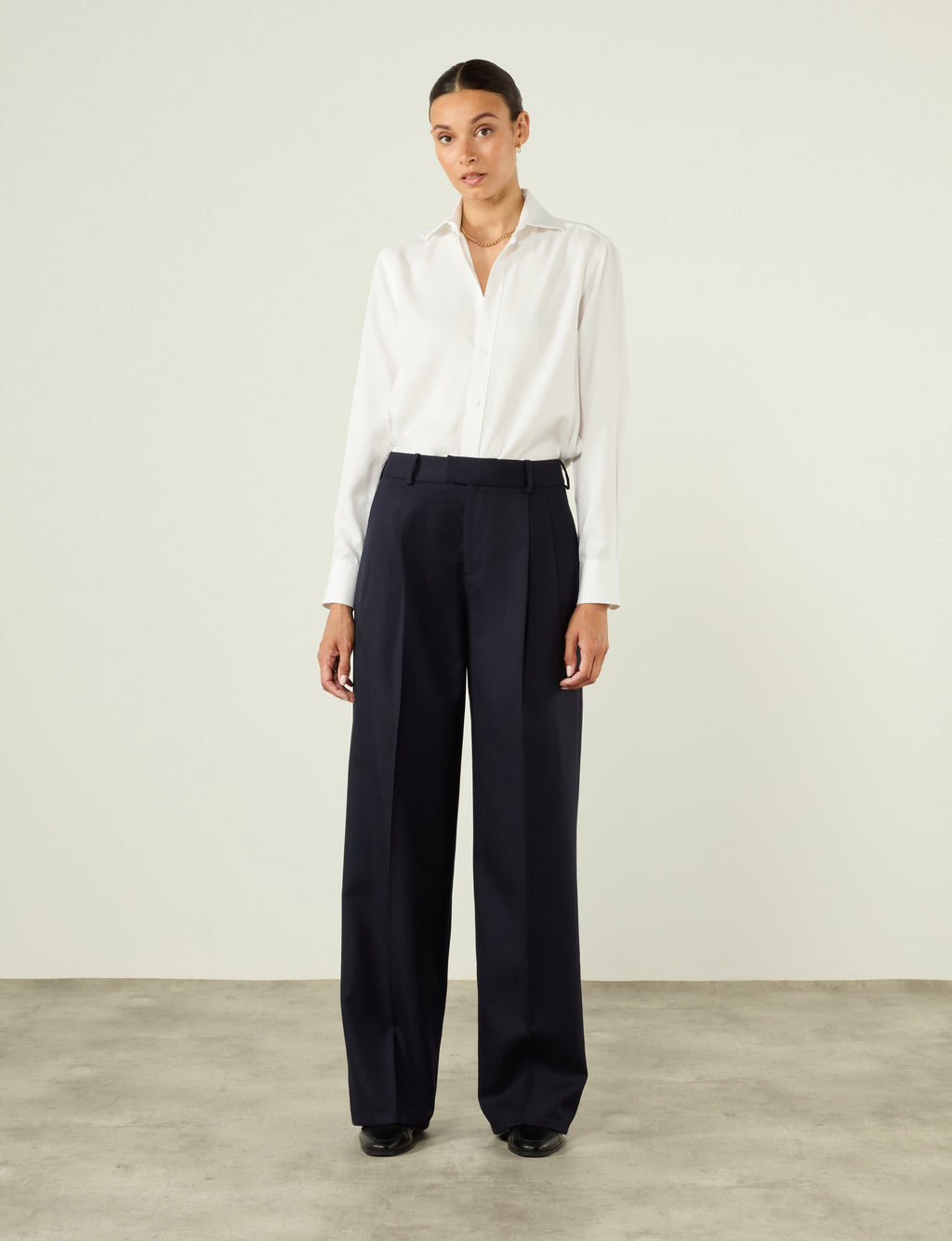 Rampling Trouser: Wool, Navy