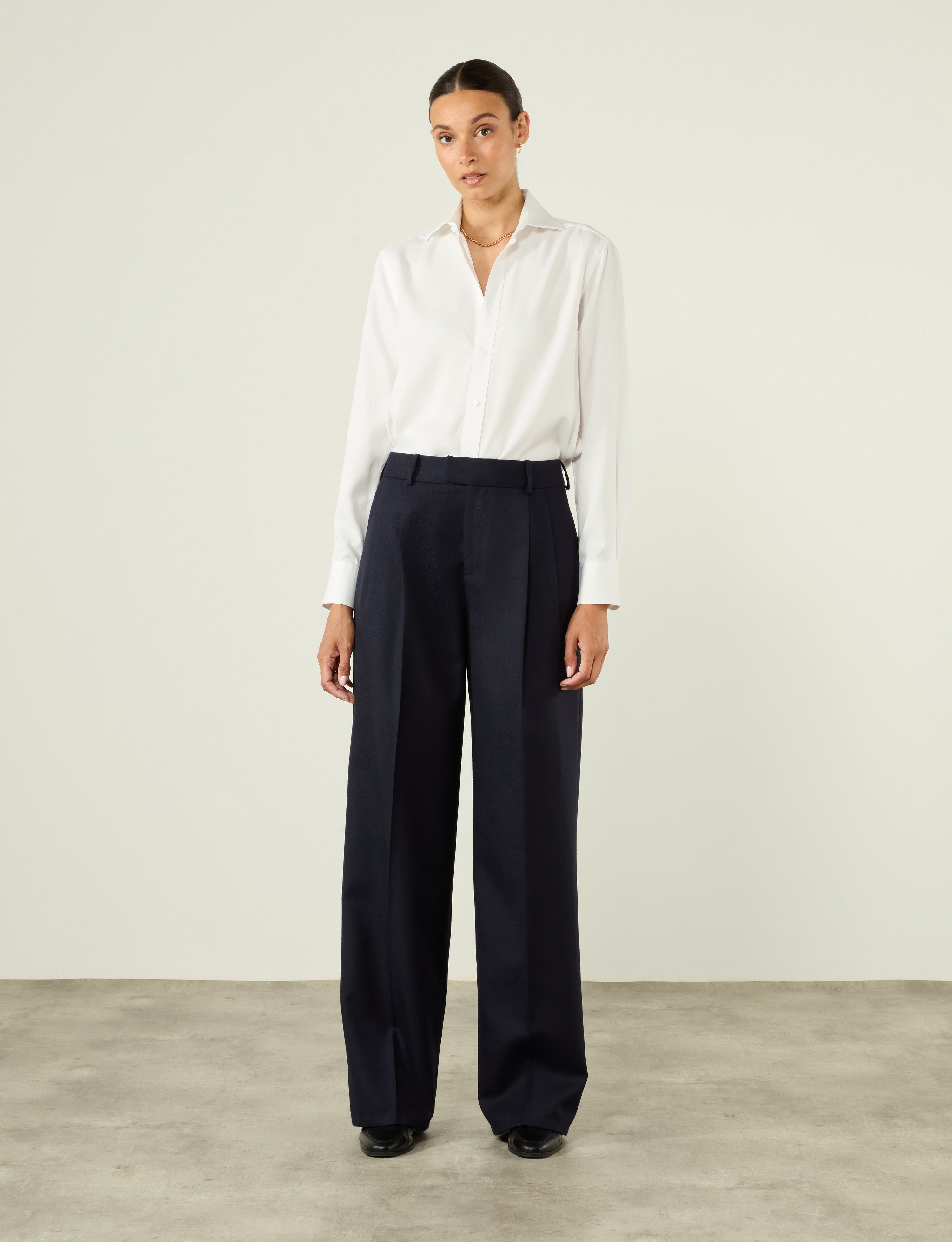 Rampling Trouser: Wool, Navy
