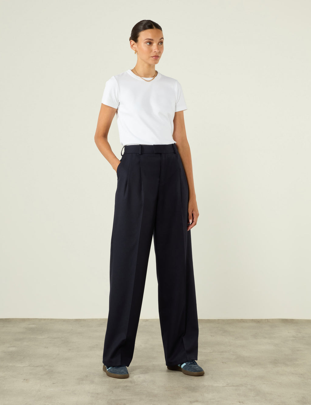 Rampling Trouser: Wool, Navy