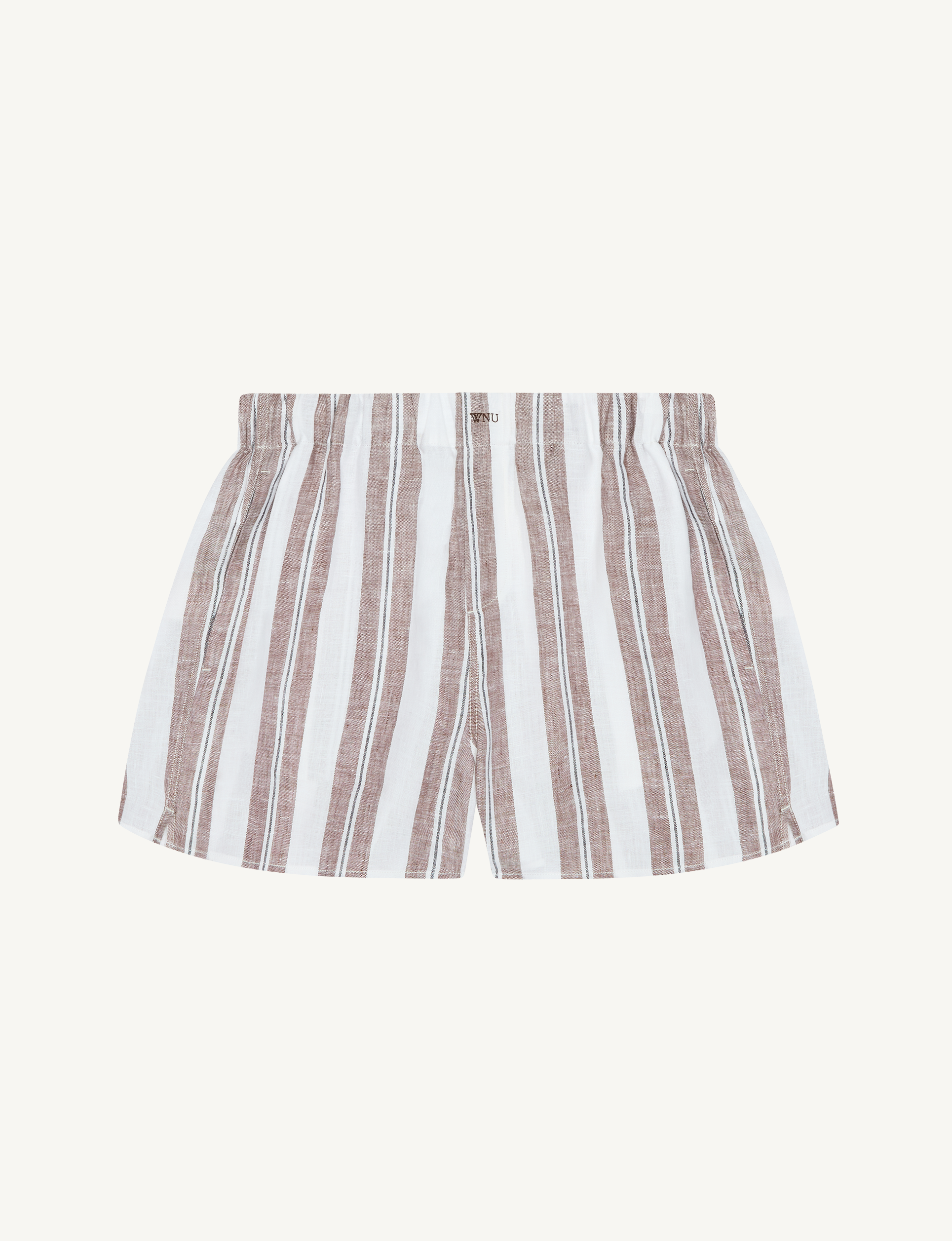The Boxer: Linen, Mocha and Black Multi Stripe